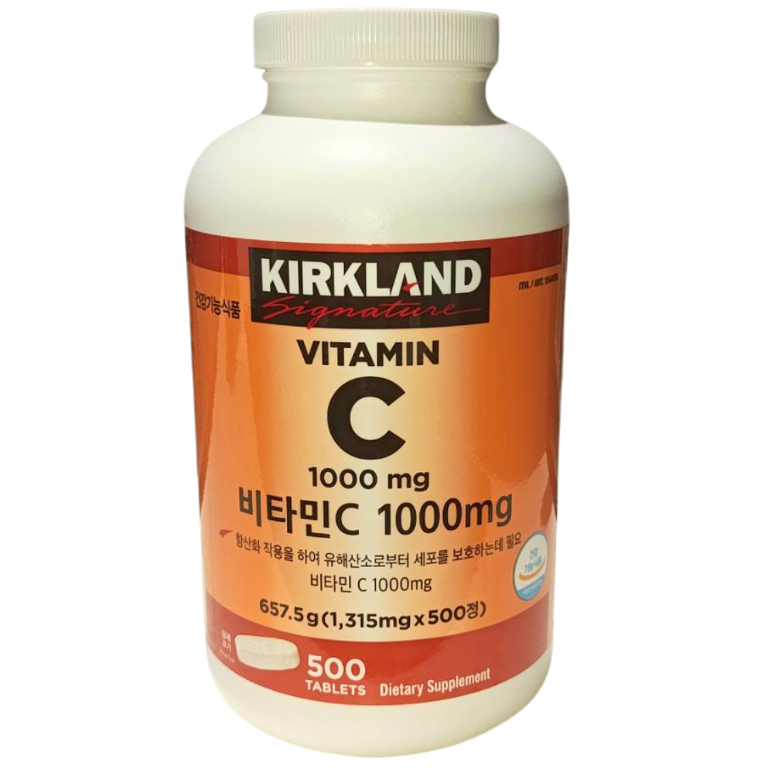 Kirkland Signature Vitamin C Silver Multi Vitamin & Mineral Calcium Magnesium Zinc Tablets 1000 mg Vitamin C